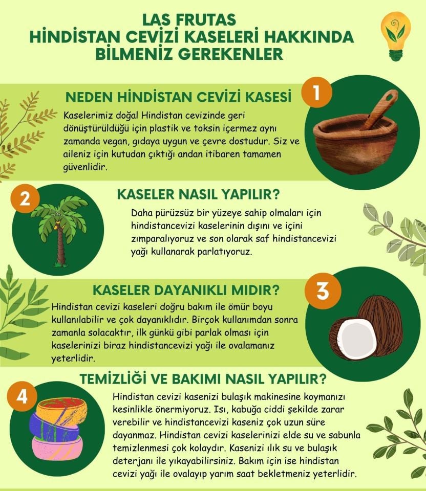 2 Adet Hindistan Cevizi Kasesi